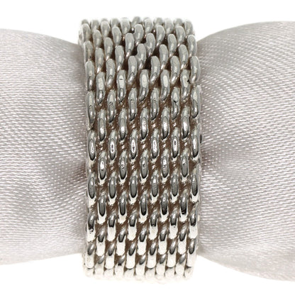TIFFANY&Co. Somerset mesh Ring Silver Ladies [Used]