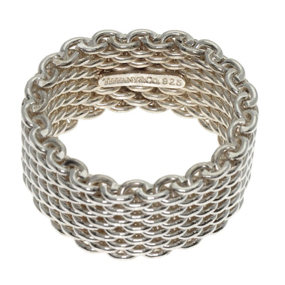 TIFFANY&Co. Somerset mesh Ring Silver Ladies [Used]