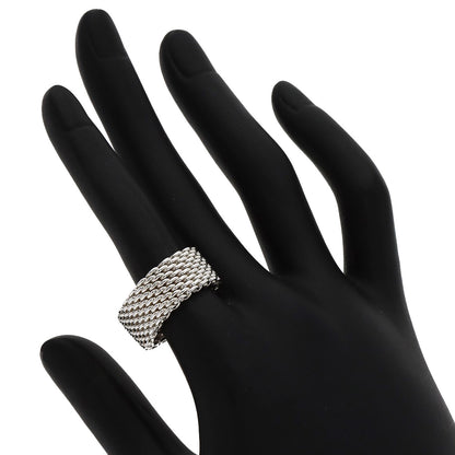 TIFFANY&Co. Somerset mesh Ring Silver Ladies [Used]