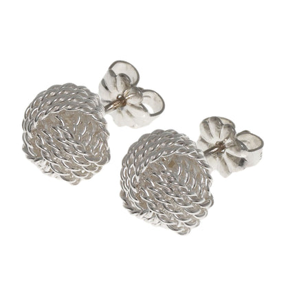 TIFFANY&Co. Somerset Mesh Ball earring Silver Ladies [Used]