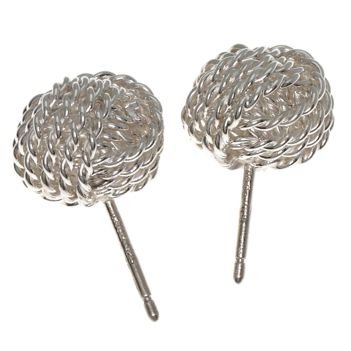 TIFFANY&Co. Somerset Mesh Ball earring Silver Ladies [Used]