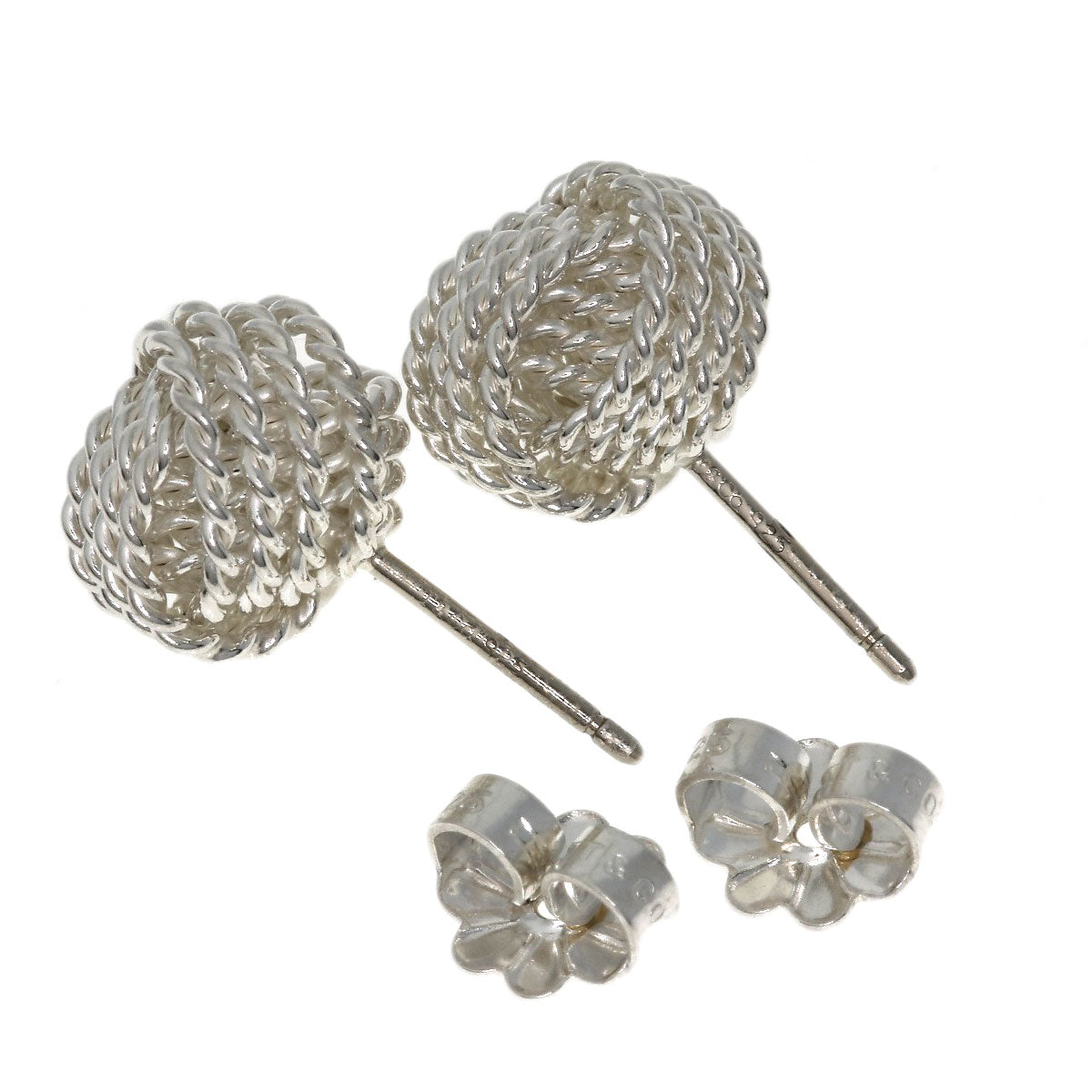 TIFFANY&Co. Somerset Mesh Ball earring Silver Ladies [Used]