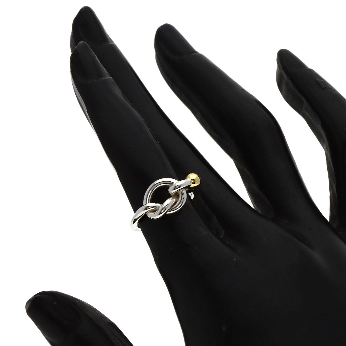 TIFFANY&Co. Love knot Ring Silver 18K Yellow GoldLadies [Used]