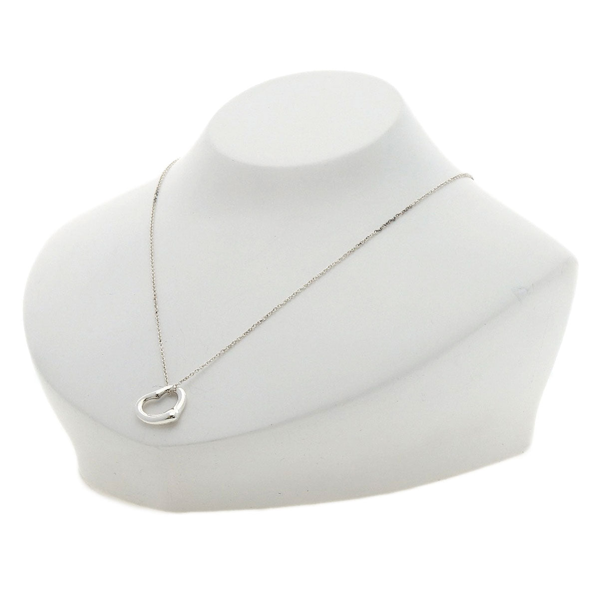 TIFFANY&Co. Open heart Necklace Silver Ladies [Used]