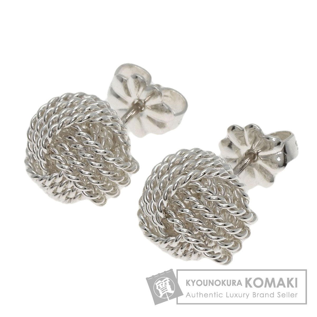 TIFFANY&Co. Somerset Mesh Ball earring Silver Ladies [Used]