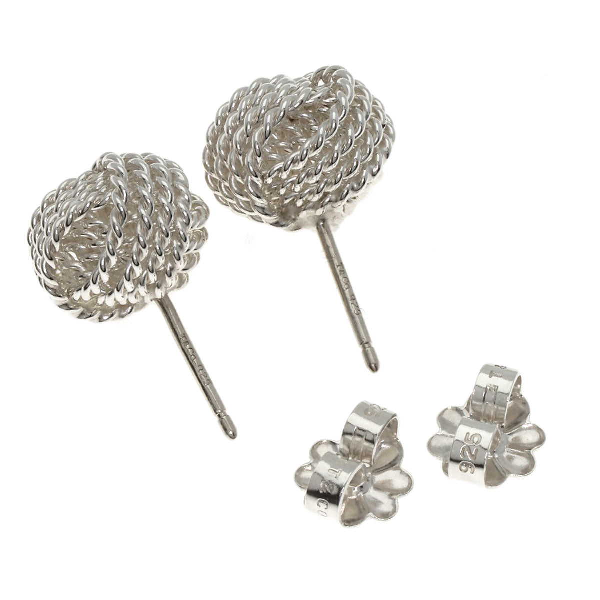 TIFFANY&Co. Somerset Mesh Ball earring Silver Ladies [Used]