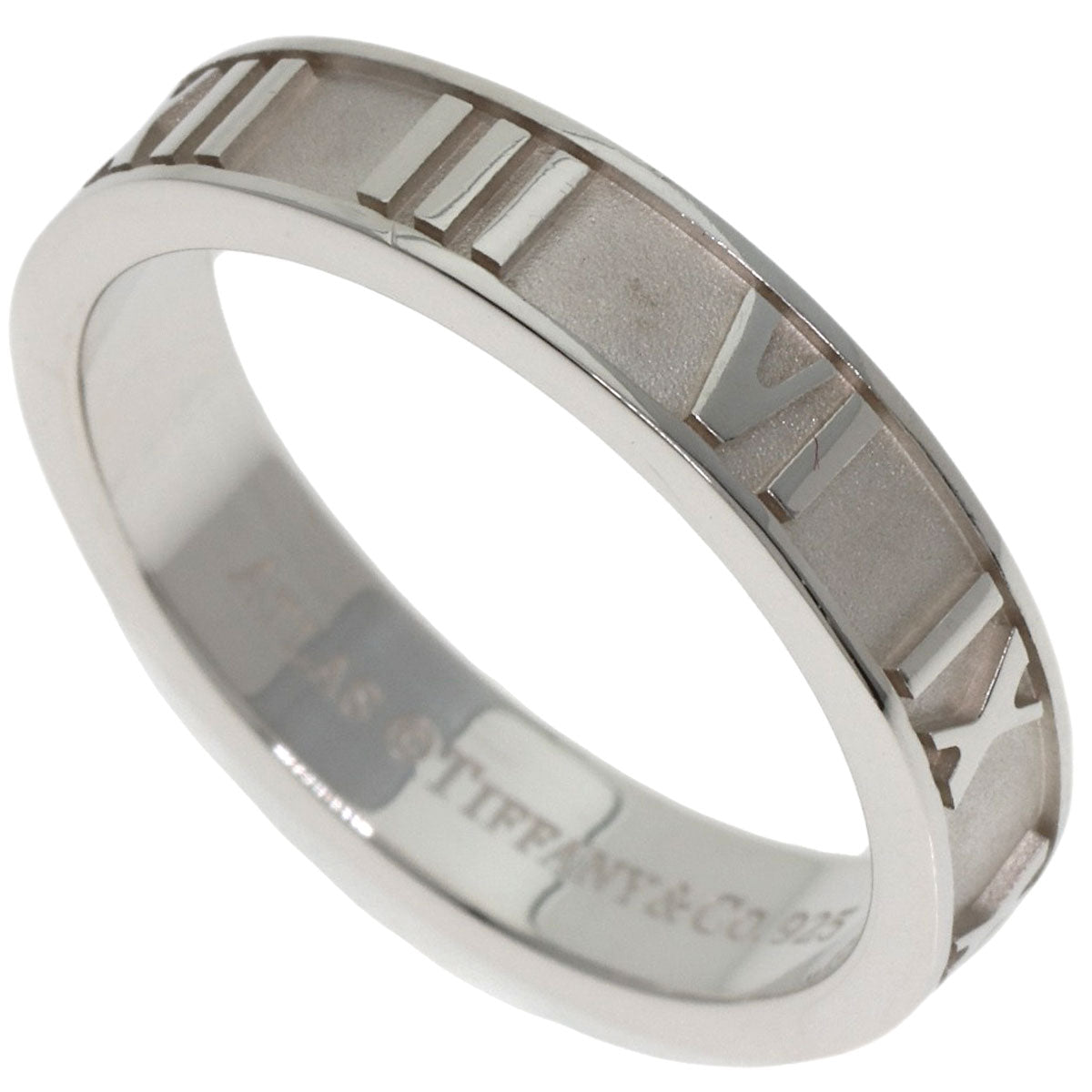 TIFFANY&Co. Atlas Narrow Ring Silver Ladies [Used]