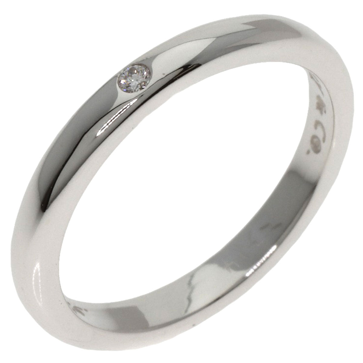 TIFFANY&Co. Stacking band 1P Diamond Ring Silver Ladies [Used]