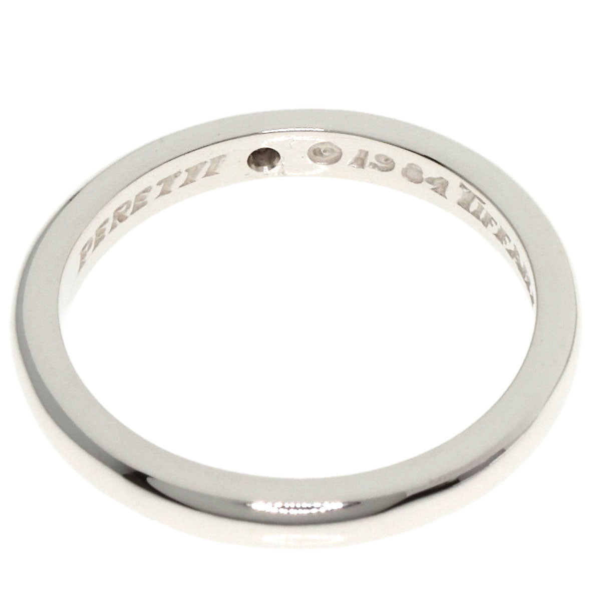 TIFFANY&Co. Stacking band 1P Diamond Ring Silver Ladies [Used]