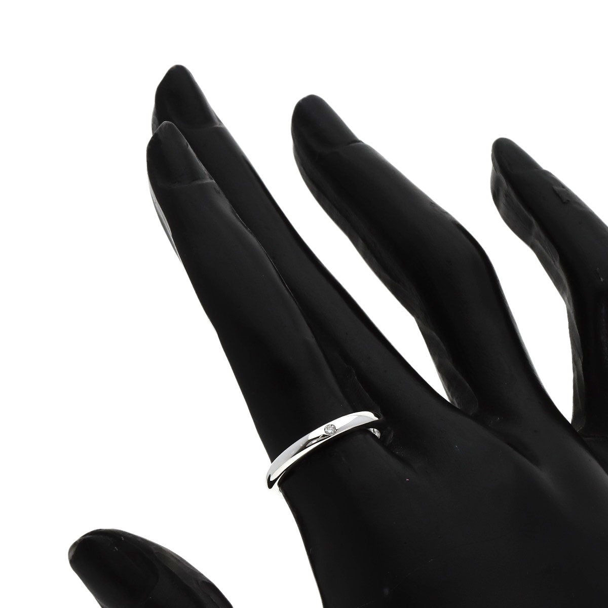 TIFFANY&Co. Stacking band 1P Diamond Ring Silver Ladies [Used]