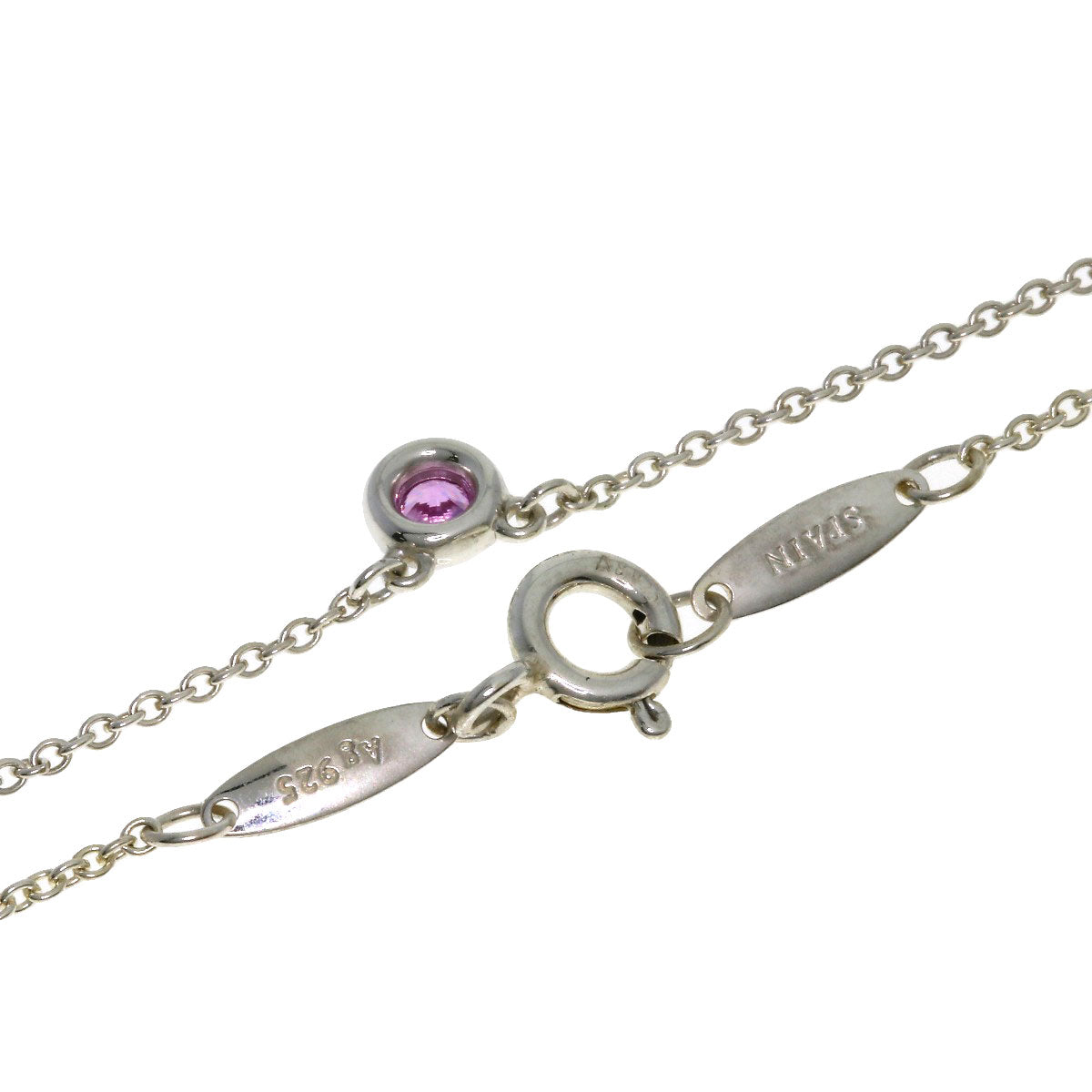 TIFFANY&Co. By The Yard Pink Sapphire Necklace Silver Ladies [Used]