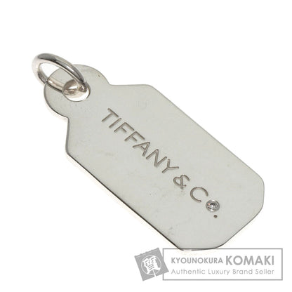 TIFFANY&Co. Tag Plate 1P Diamond Pendant top Silver Ladies [Used]
