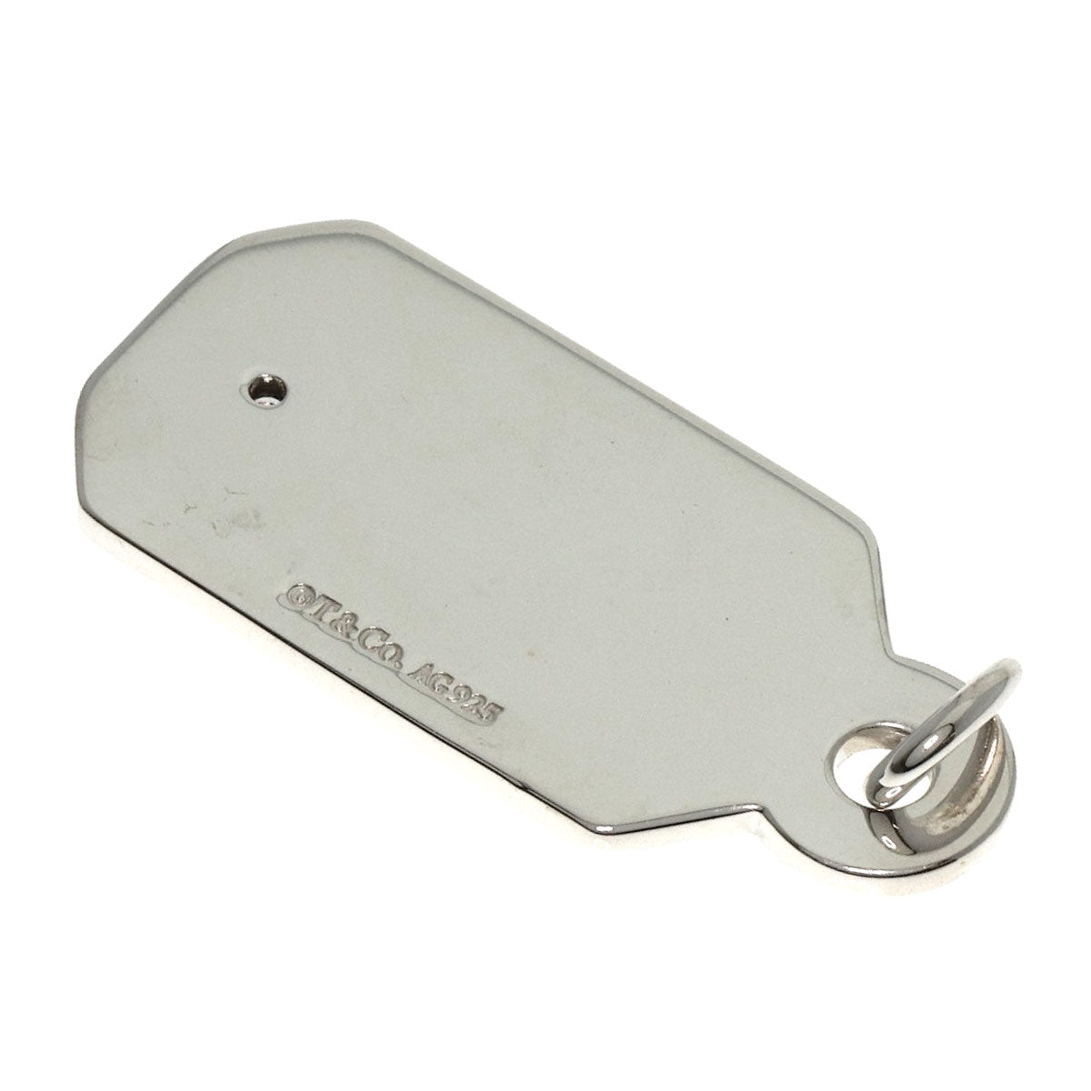 TIFFANY&Co. Tag Plate 1P Diamond Pendant top Silver Ladies [Used]