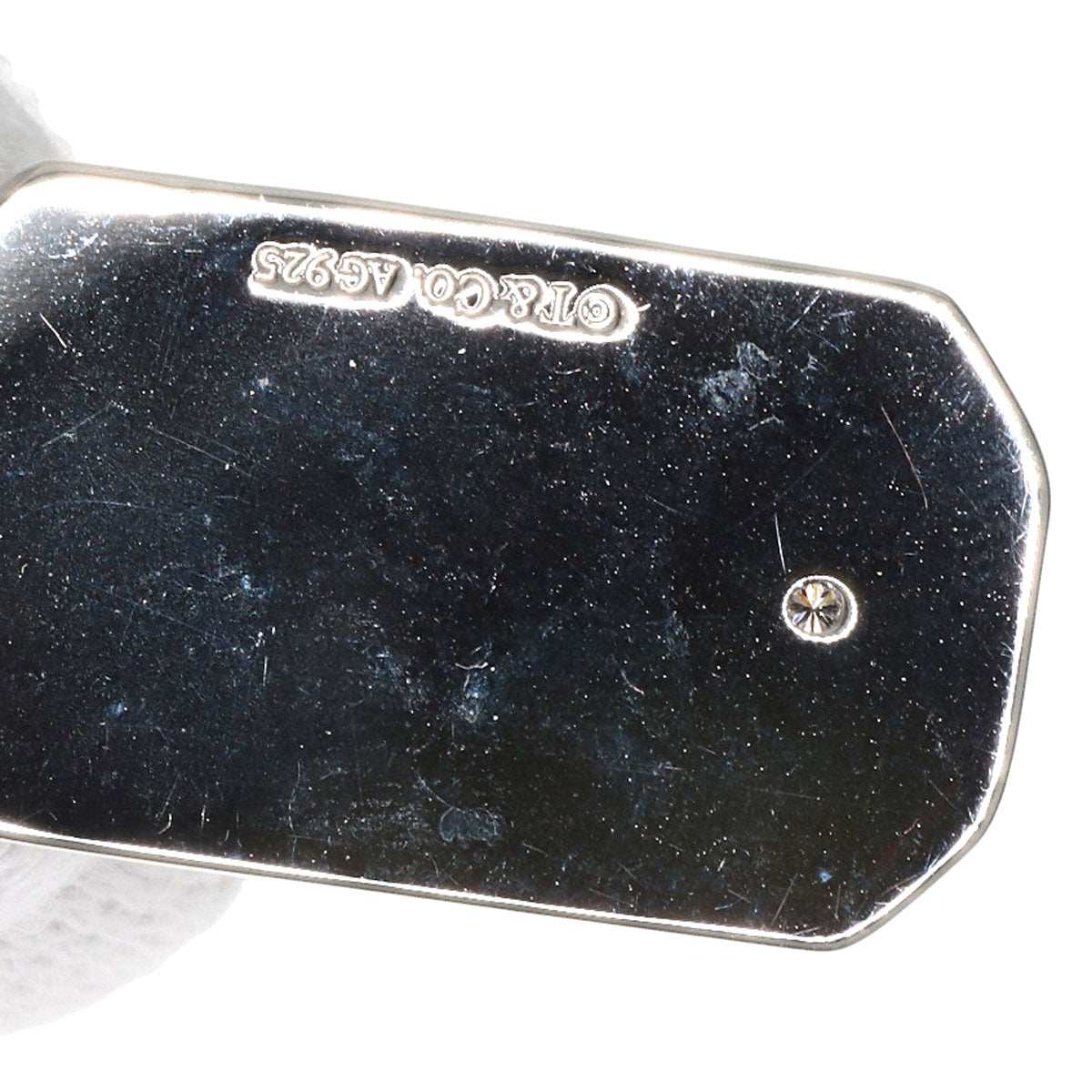 TIFFANY&Co. Tag Plate 1P Diamond Pendant top Silver Ladies [Used]