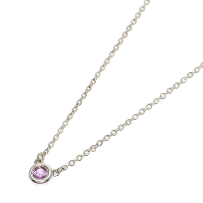 TIFFANY&Co. By The Yard Pink Sapphire Necklace Silver Ladies [Used]