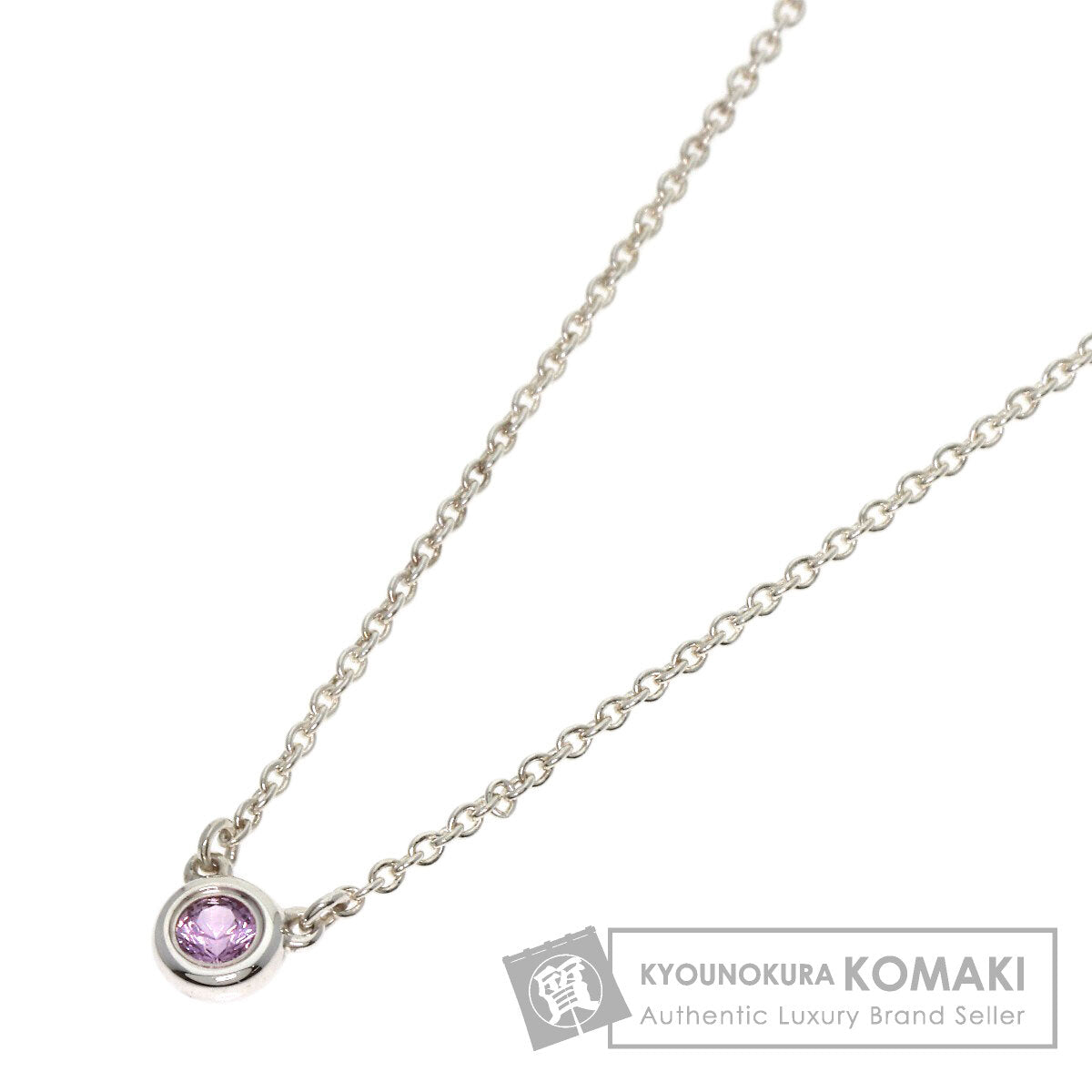 TIFFANY&Co. By The Yard Pink Sapphire Necklace Silver Ladies [Used]