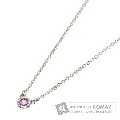 TIFFANY&Co. By The Yard Pink Sapphire Necklace Silver Ladies [Used]