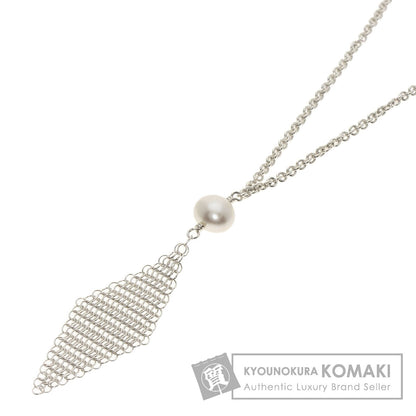 TIFFANY&Co. Freshwater Pearl Mesh Necklace Silver Ladies [Used]