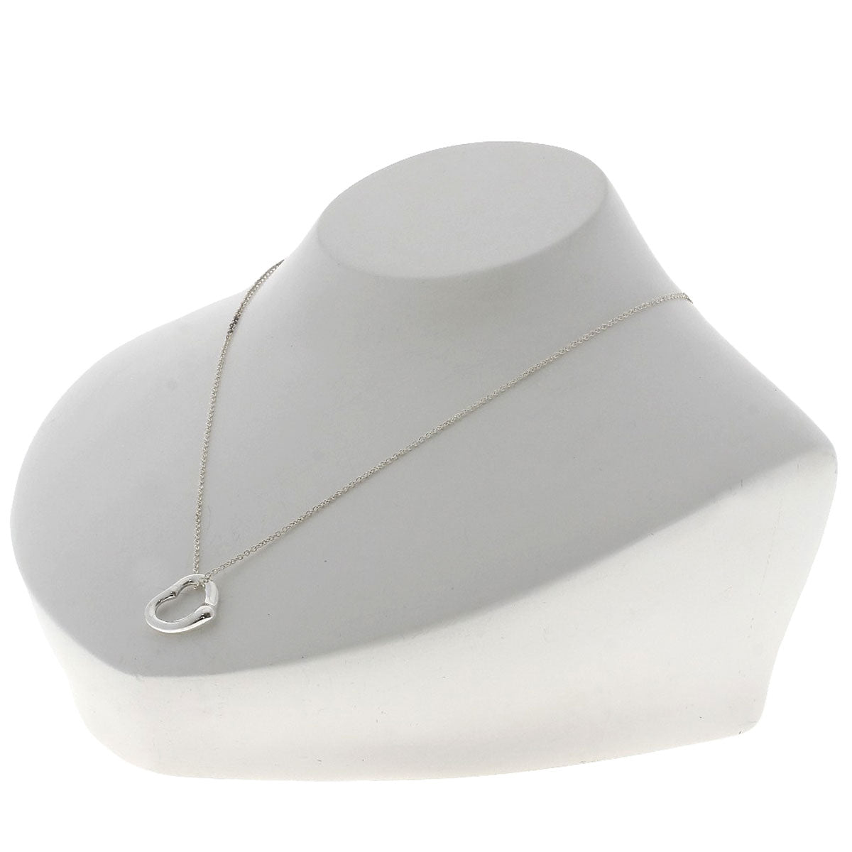 TIFFANY&Co. Open heart Necklace Silver Ladies [Used]