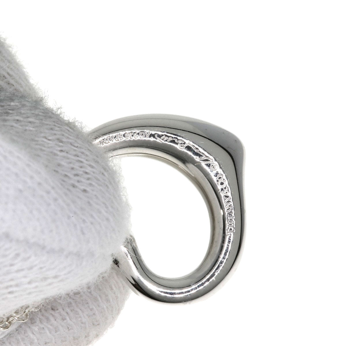 TIFFANY&Co. Open heart Necklace Silver Ladies [Used]