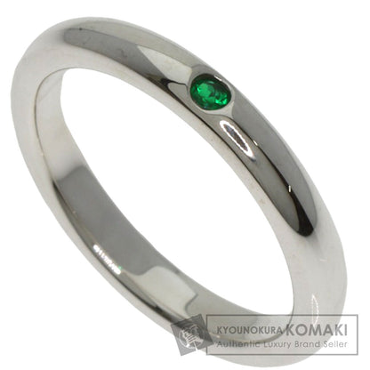 TIFFANY&Co. Stacking Band 1P Emerald Ring Silver Ladies [Used]