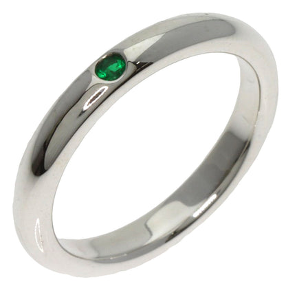 TIFFANY&Co. Stacking Band 1P Emerald Ring Silver Ladies [Used]