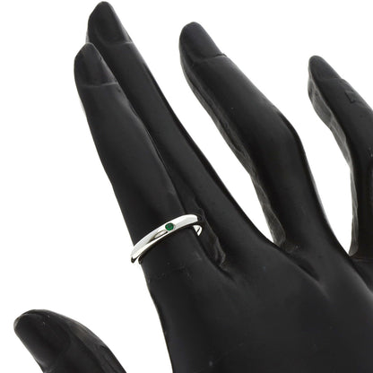 TIFFANY&Co. Stacking Band 1P Emerald Ring Silver Ladies [Used]