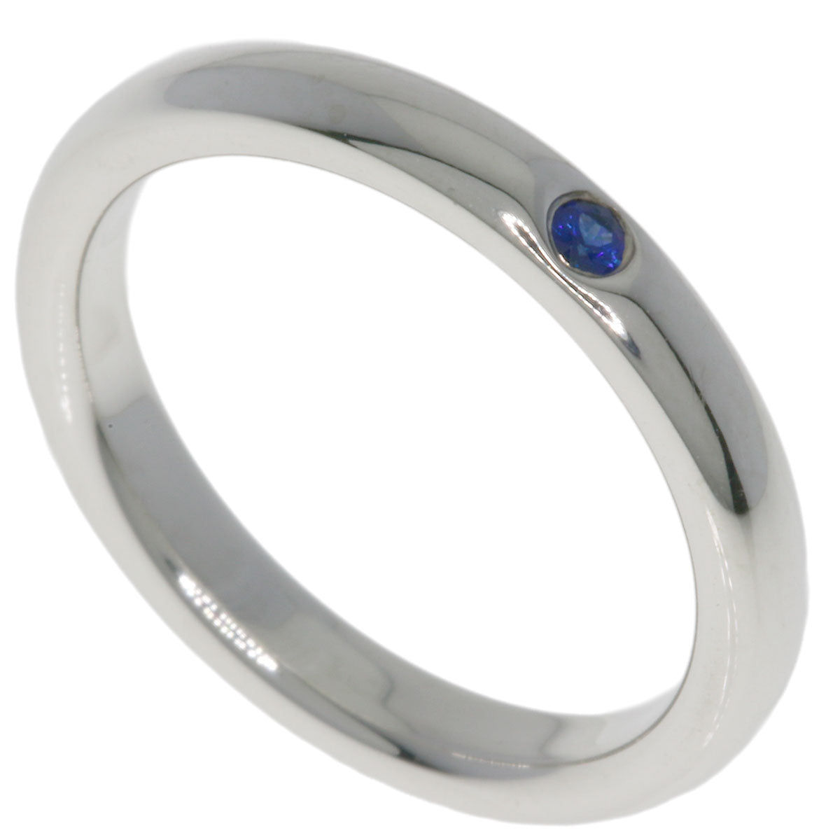 TIFFANY&Co. Stacking Band Sapphire Ring Silver Ladies [Used]