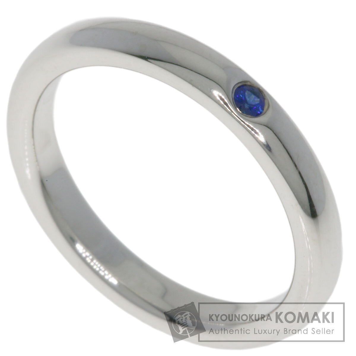 TIFFANY&Co. Stacking Band Sapphire Ring Silver Ladies [Used]