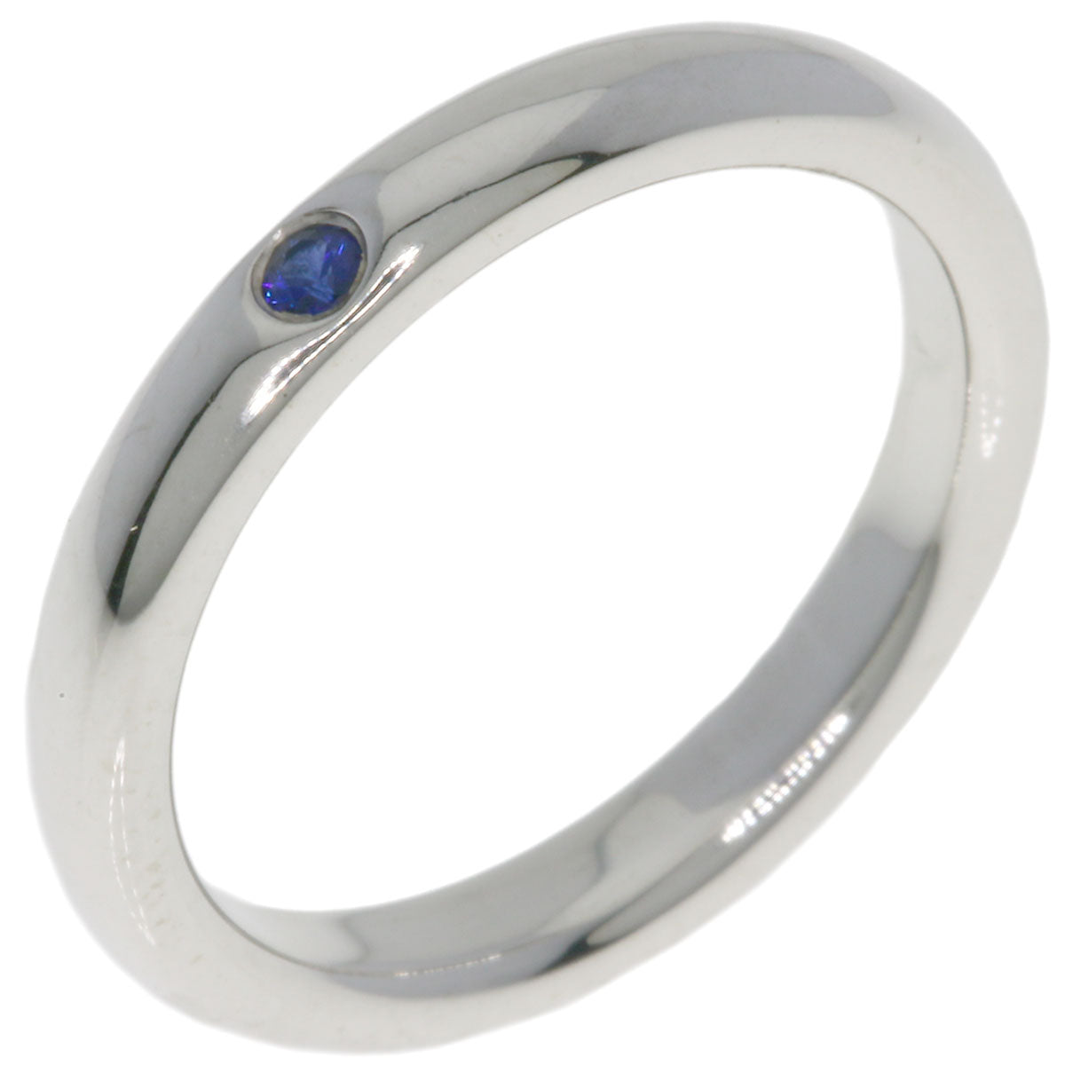 TIFFANY&Co. Stacking Band Sapphire Ring Silver Ladies [Used]