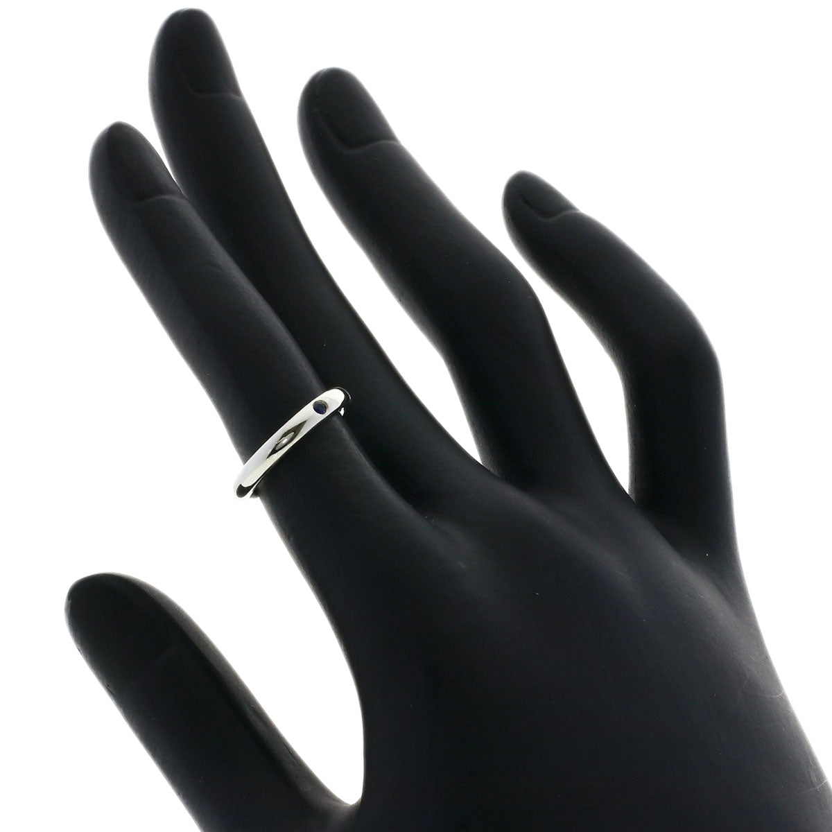 TIFFANY&Co. Stacking Band Sapphire Ring Silver Ladies [Used]