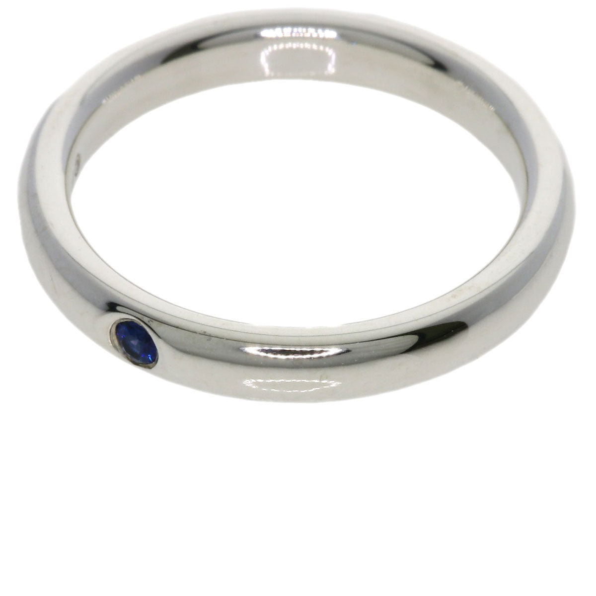 TIFFANY&Co. Stacking Band Sapphire Ring Silver Ladies [Used]