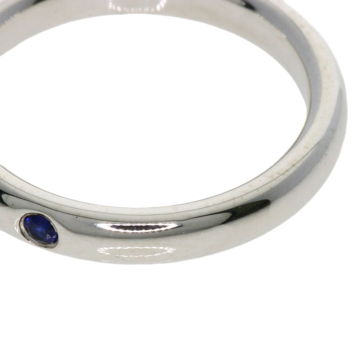 TIFFANY&Co. Stacking Band Sapphire Ring Silver Ladies [Used]