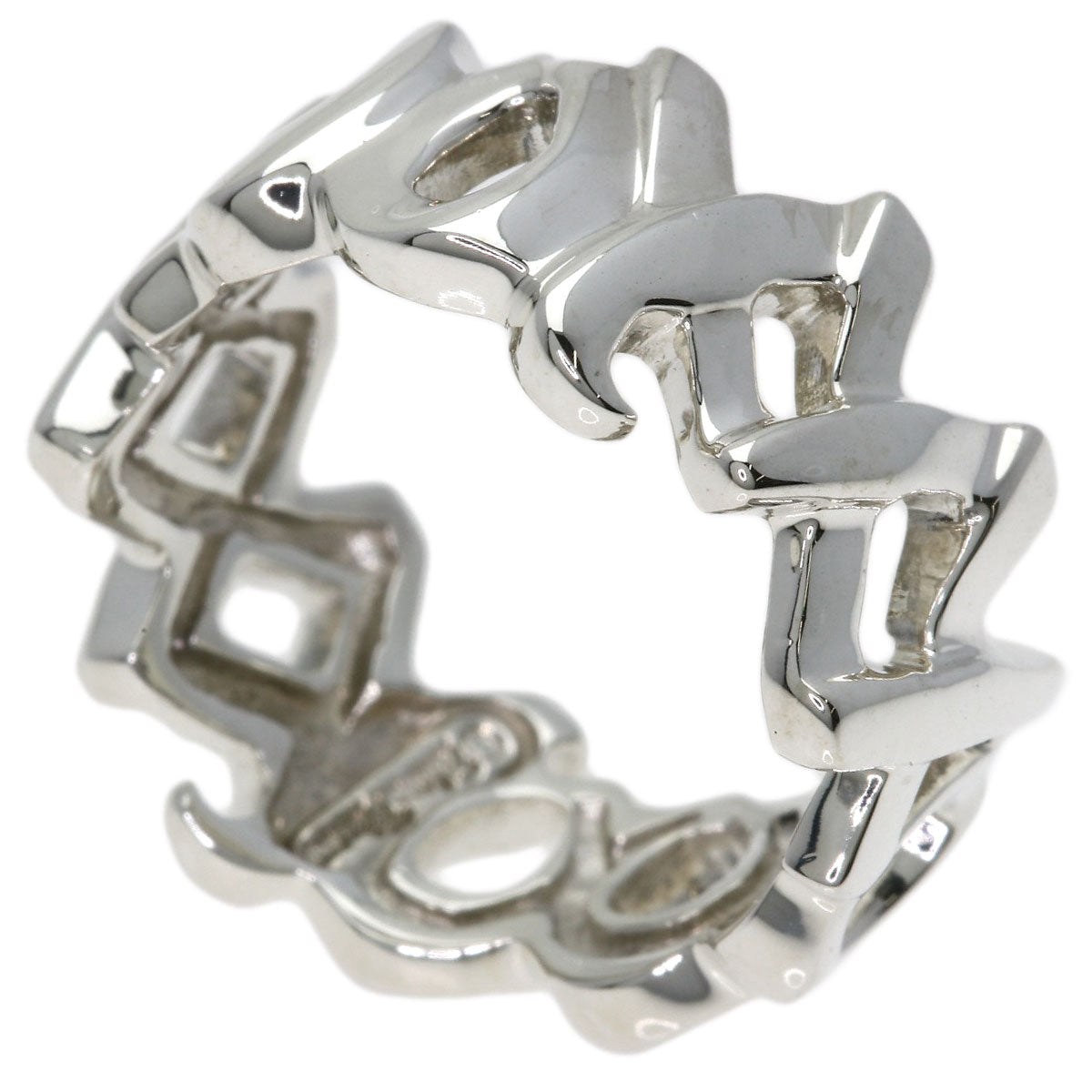 TIFFANY&Co. Love & Kiss Ring Silver Ladies [Used]
