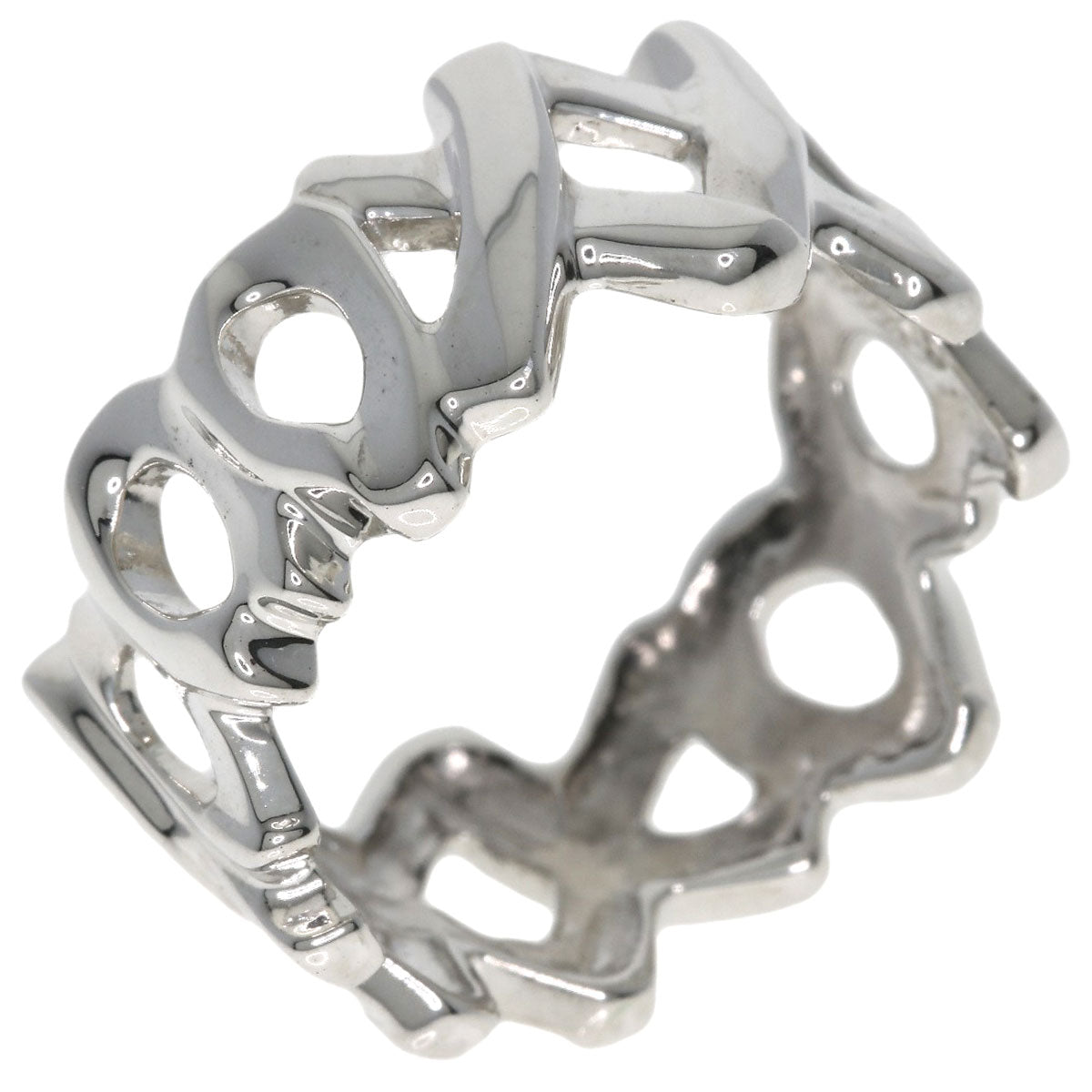 TIFFANY&Co. Love & Kiss Paloma Picasso Ring Silver Ladies [Used]