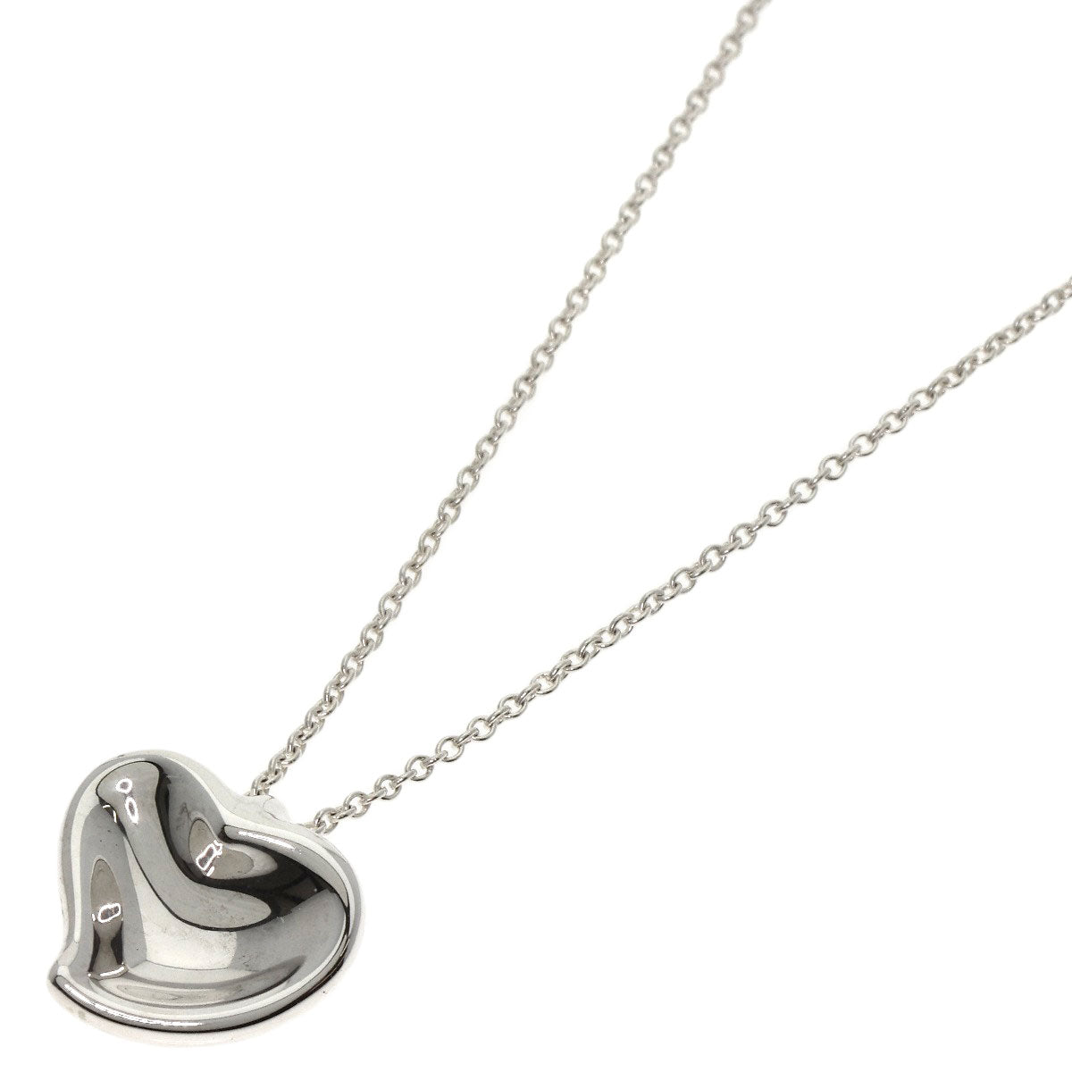 TIFFANY&Co. Full heart Necklace Silver Ladies [Used]