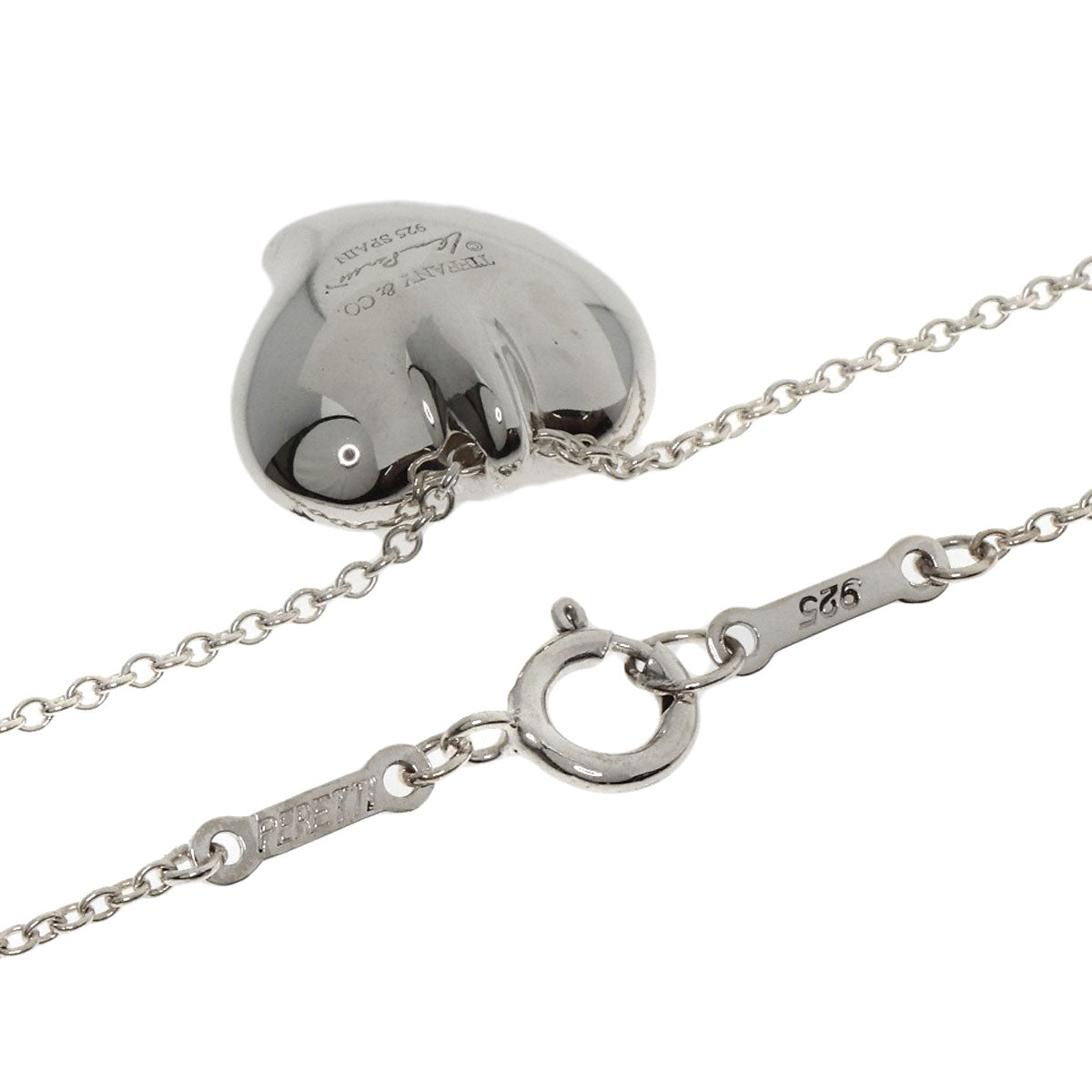 TIFFANY&Co. Full heart Necklace Silver Ladies [Used]