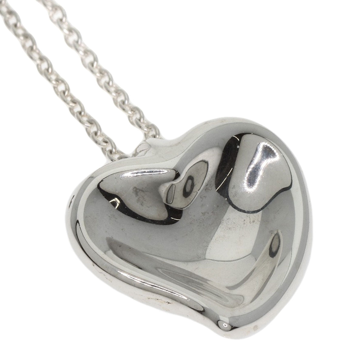TIFFANY&Co. Full heart Necklace Silver Ladies [Used]
