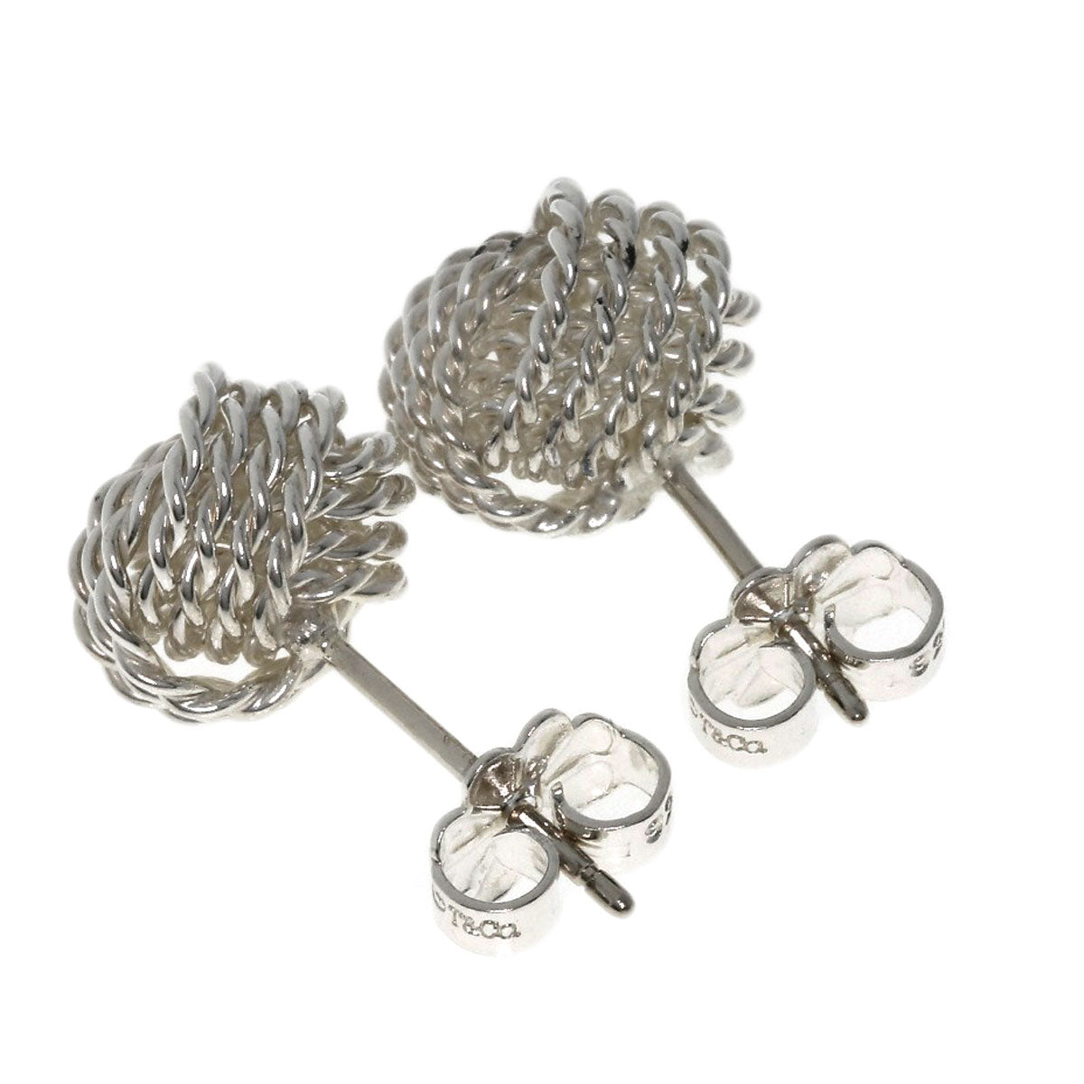 TIFFANY&Co. Somerset Mesh Ball earring Silver Ladies [Used]