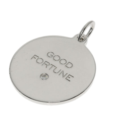 TIFFANY&Co. Diamond Round Plate Pendant top Silver Ladies [Used]