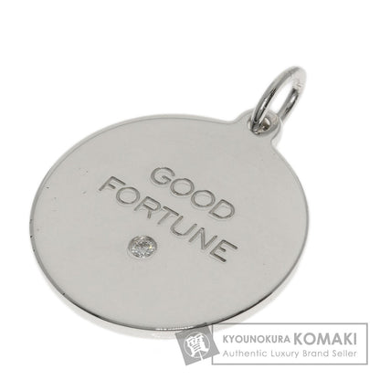 TIFFANY&Co. Diamond Round Plate Pendant top Silver Ladies [Used]