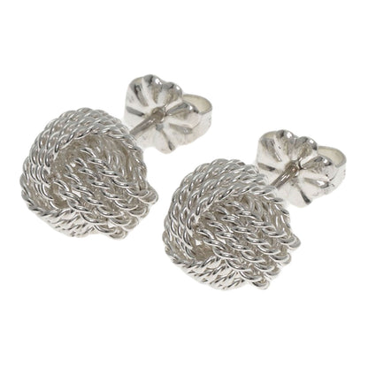 TIFFANY&Co. Somerset Mesh Ball earring Silver Ladies [Used]