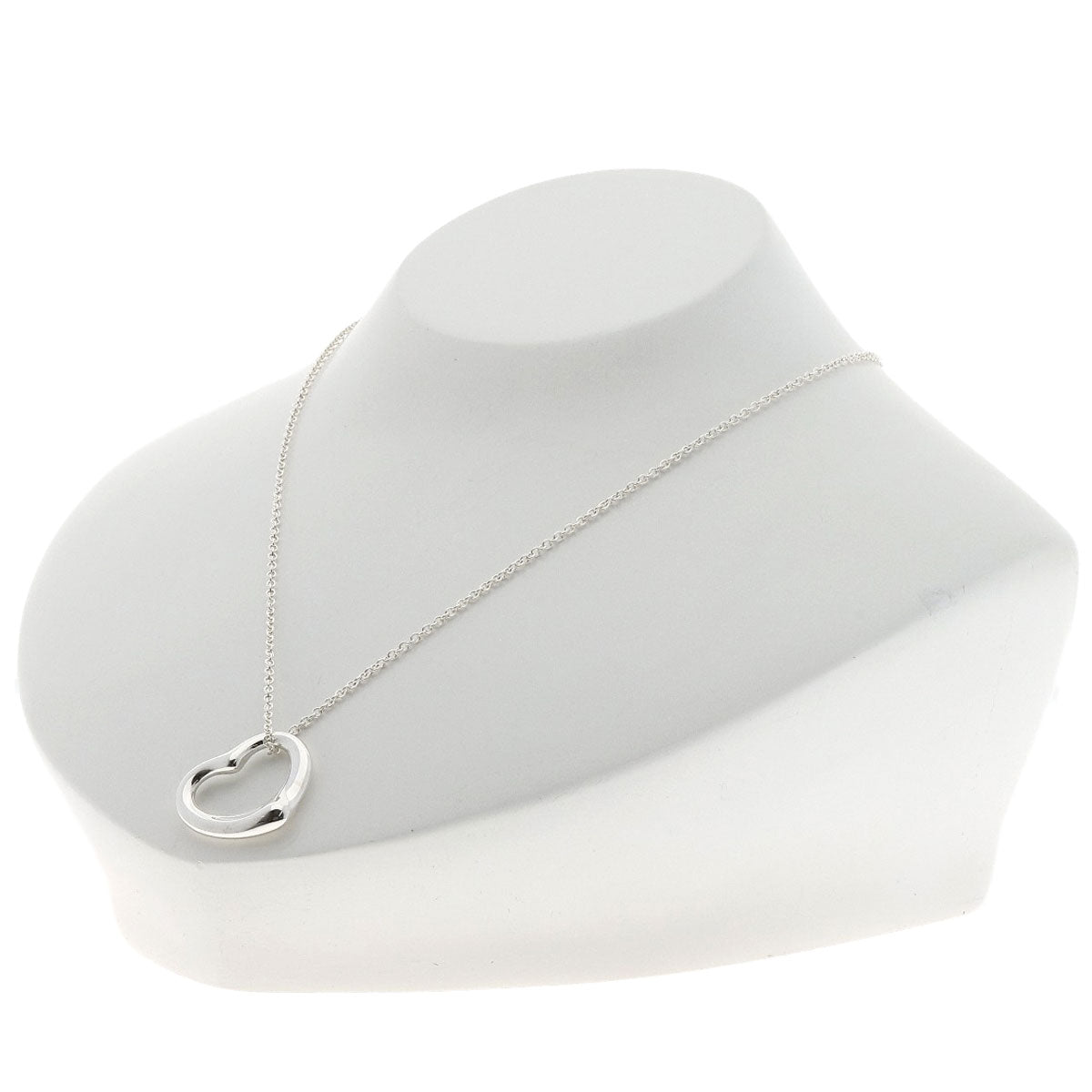 TIFFANY&Co. Open heart Necklace Silver Ladies [Used]