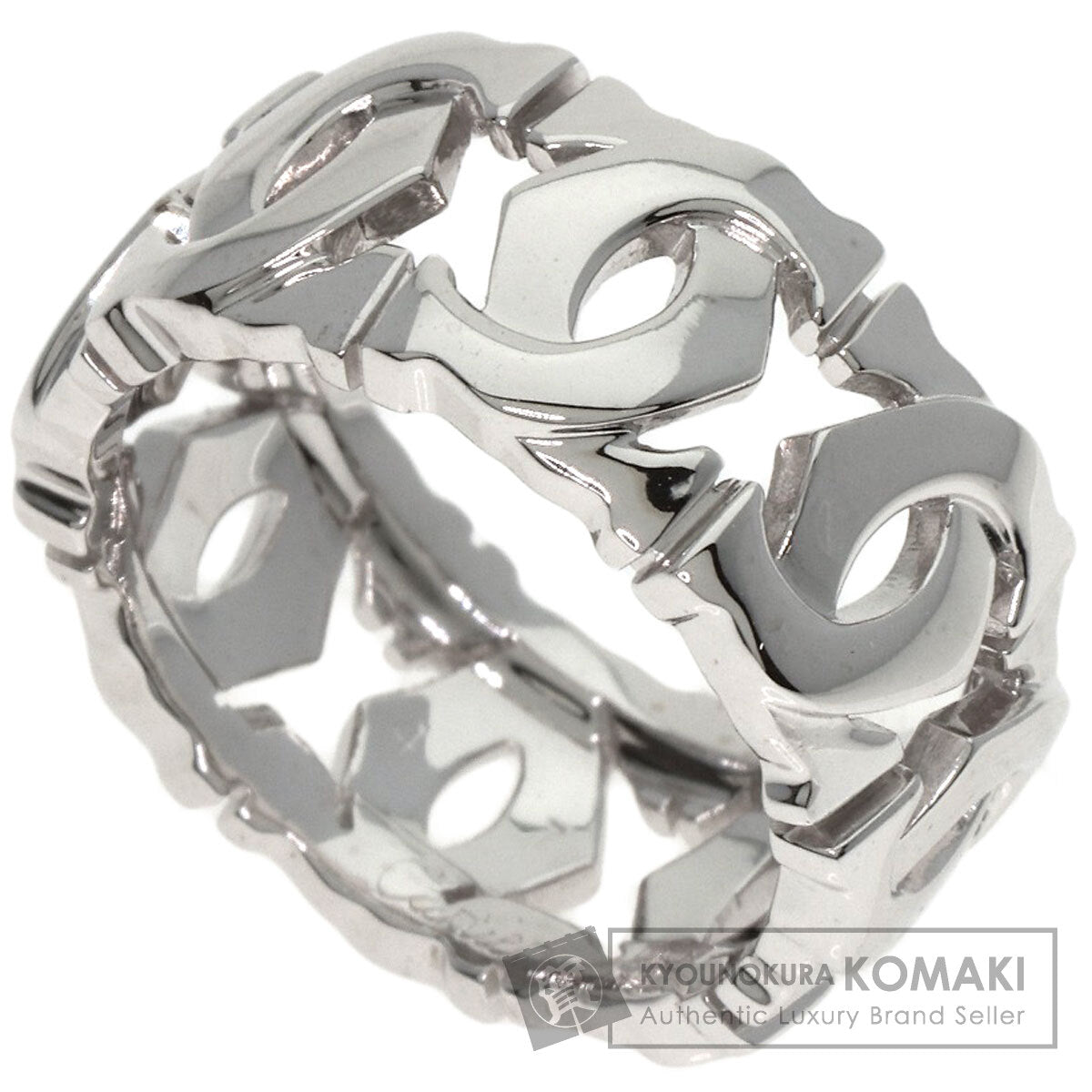 CARTIER Entrelaces #47 Ring K18 White Gold Ladies [Used]