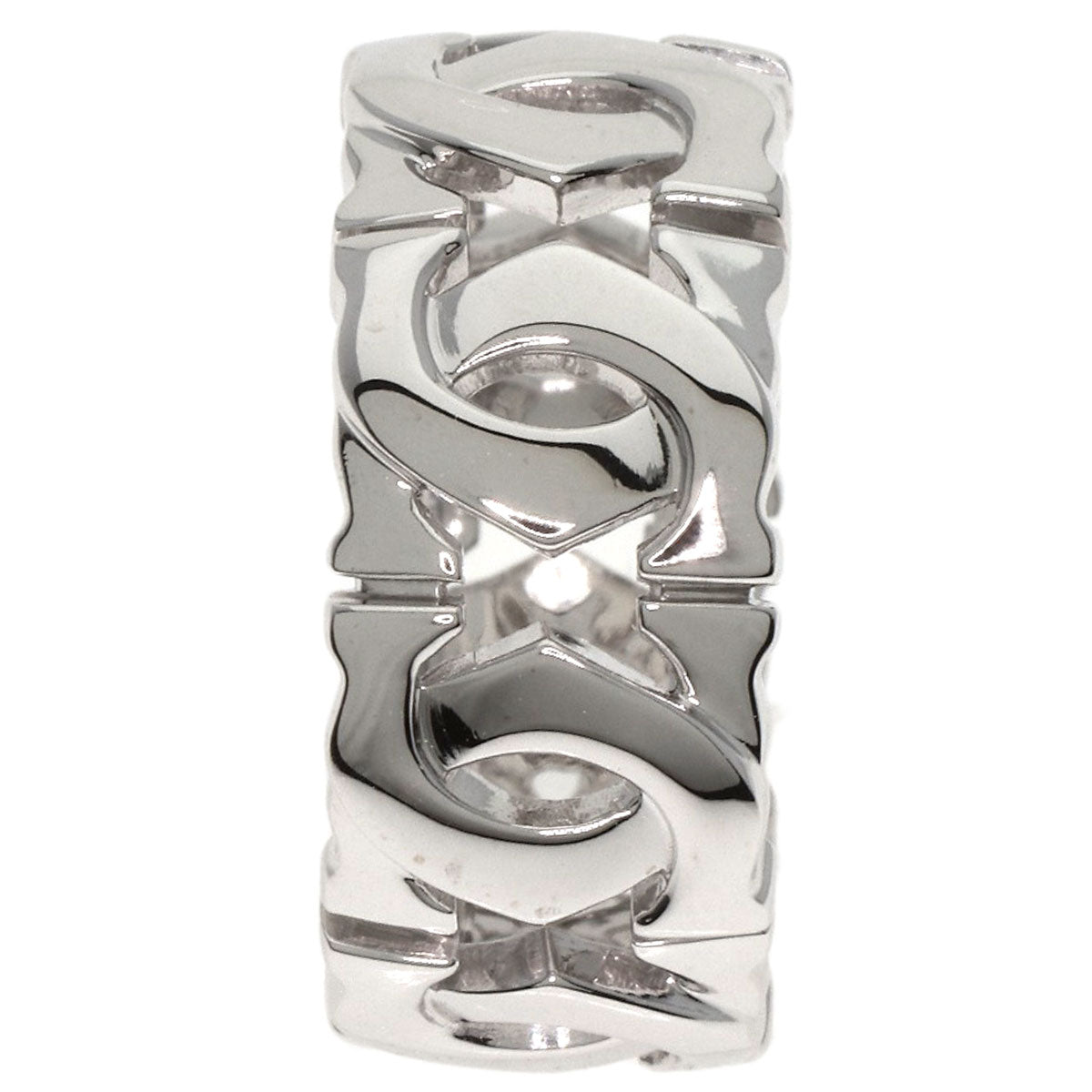 CARTIER Entrelaces #47 Ring K18 White Gold Ladies [Used]