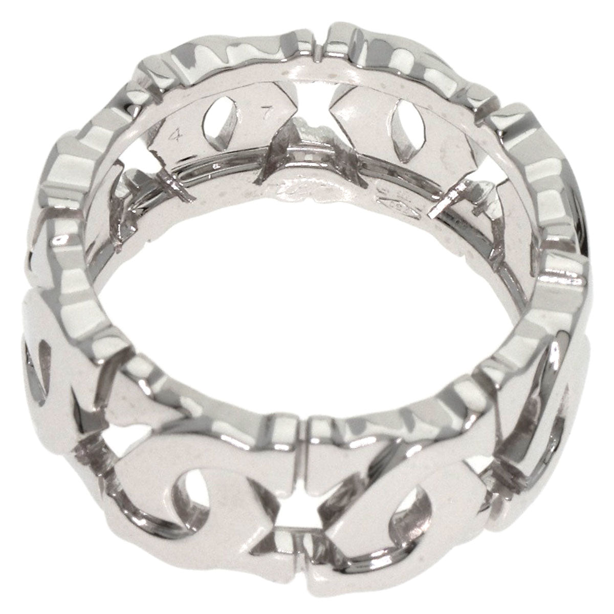 CARTIER Entrelaces #47 Ring K18 White Gold Ladies [Used]