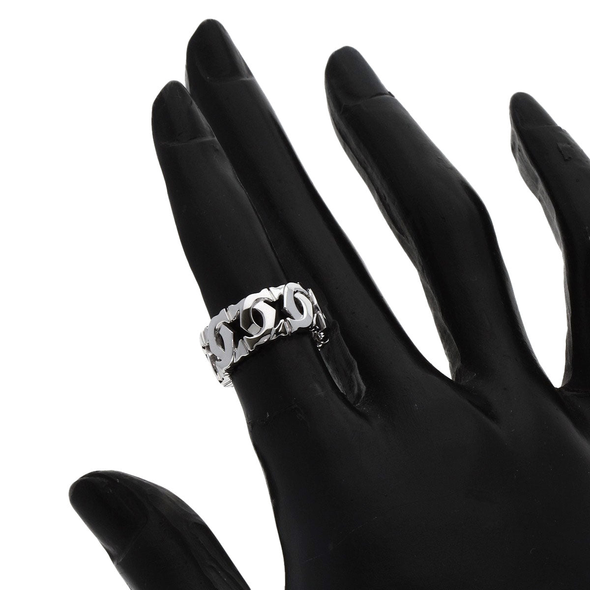 CARTIER Entrelaces #47 Ring K18 White Gold Ladies [Used]