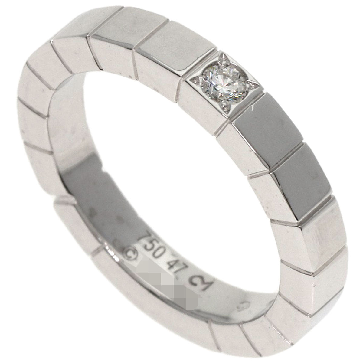 CARTIER Raniere 1P Diamond Ring K18 White Gold Ladies [Used]