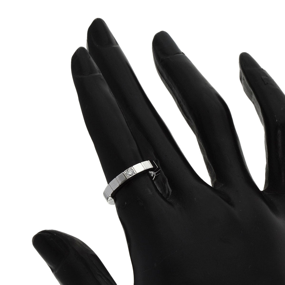 CARTIER Raniere 1P Diamond Ring K18 White Gold Ladies [Used]