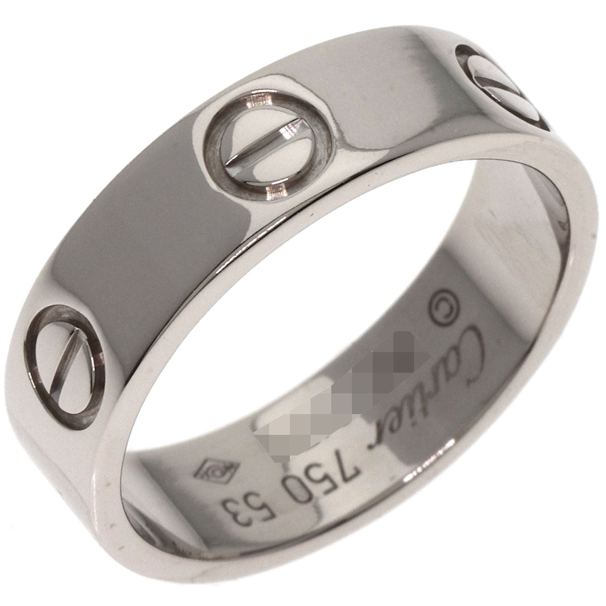 CARTIER love ring #53 Ring K18 White Gold Ladies [Used]